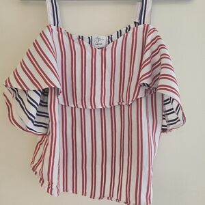 Striped Red and Blue Camisole Top